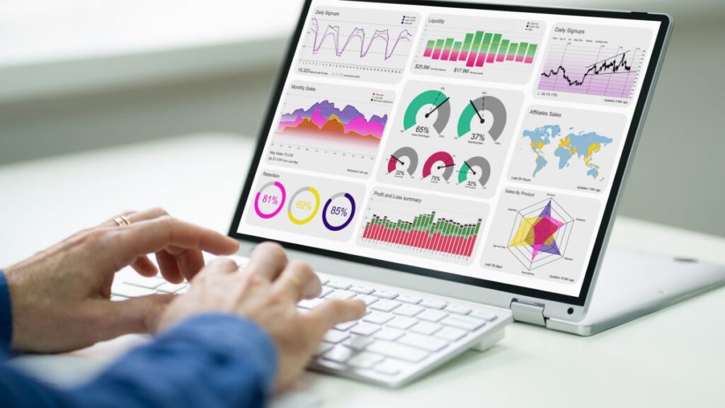 a person doing data analysis