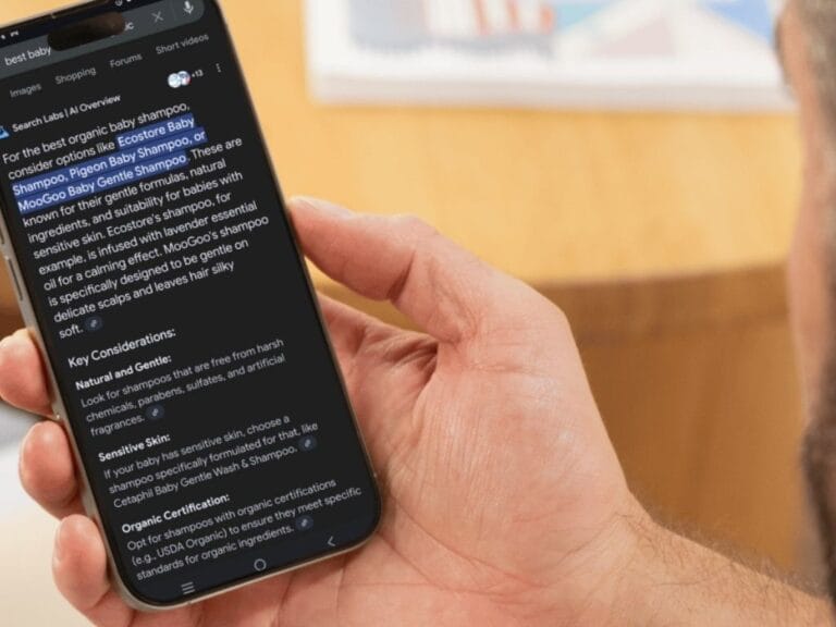 generative search on mobile phone