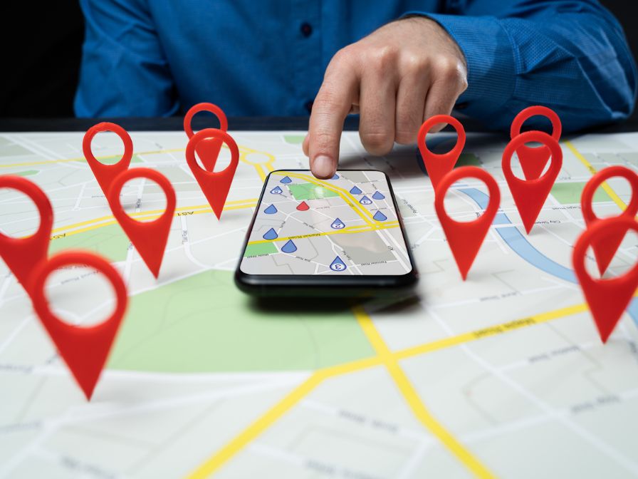 marker pins on a map geotargeting marker pins on a map geotargeting
