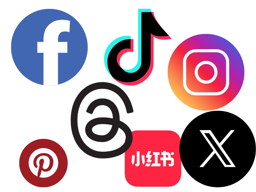 socmed icons logos of various social media platforms