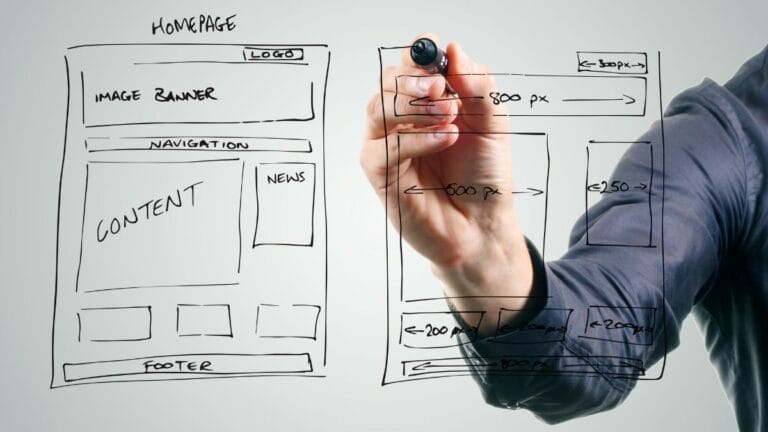 website design wireframe