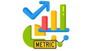 metrics icon illustration of metric tracking
