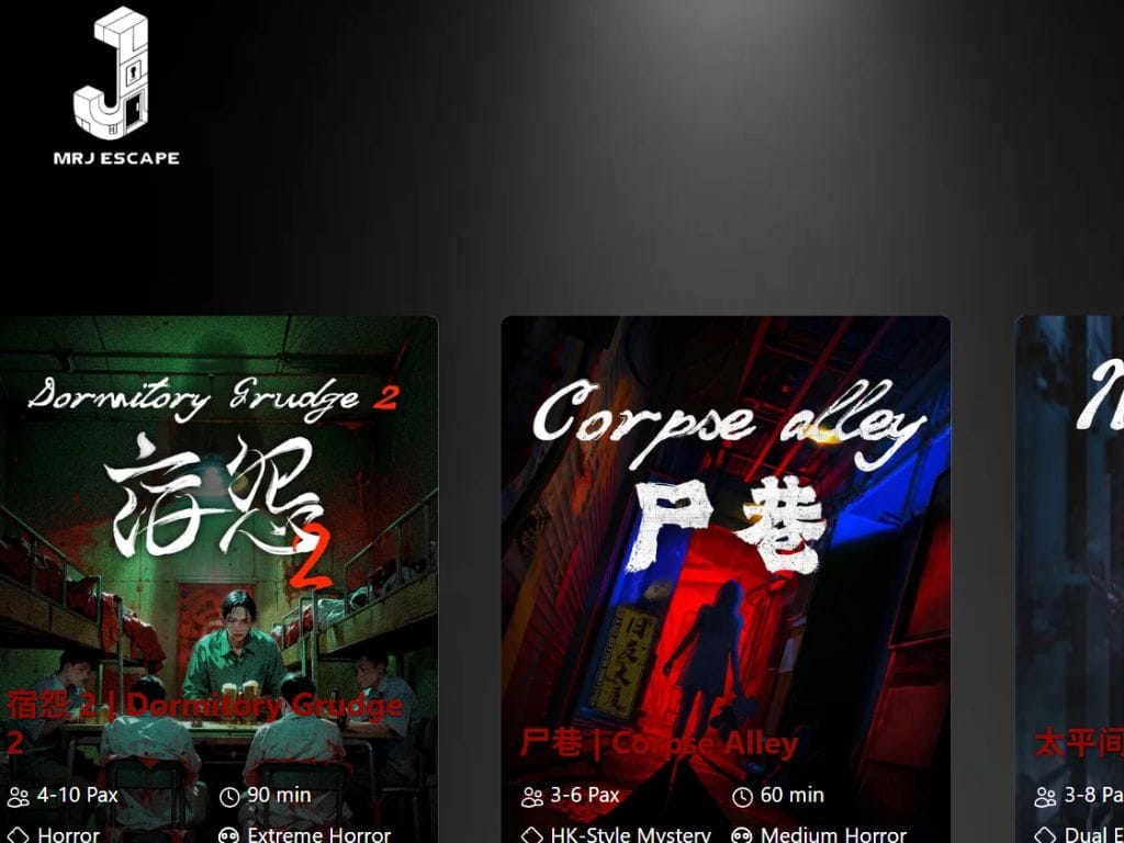 a screenshot of mrjescape.com.my homepage