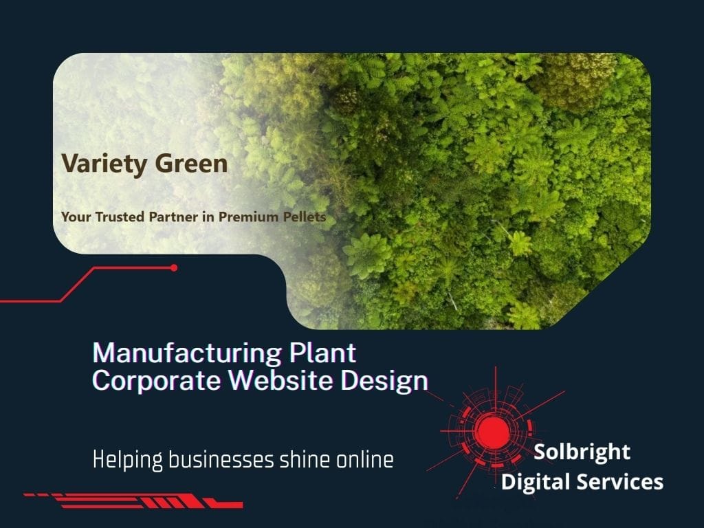 Corporate web design featuring VarietyGreen by Solbright