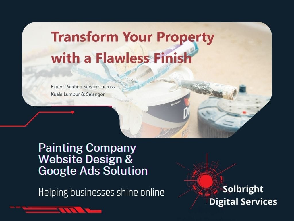 Painting company web design and PPC campaign featuring Painterasia by Solbright