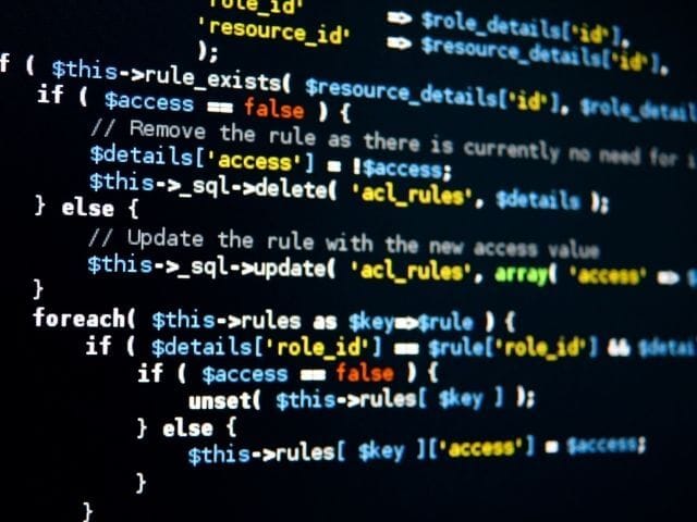a screenshot of code snippet