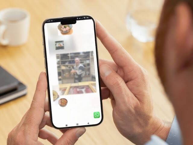 custom css animation effect on a website displayed on mobile