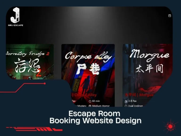 Escape Room Booking Website Design by Solbright