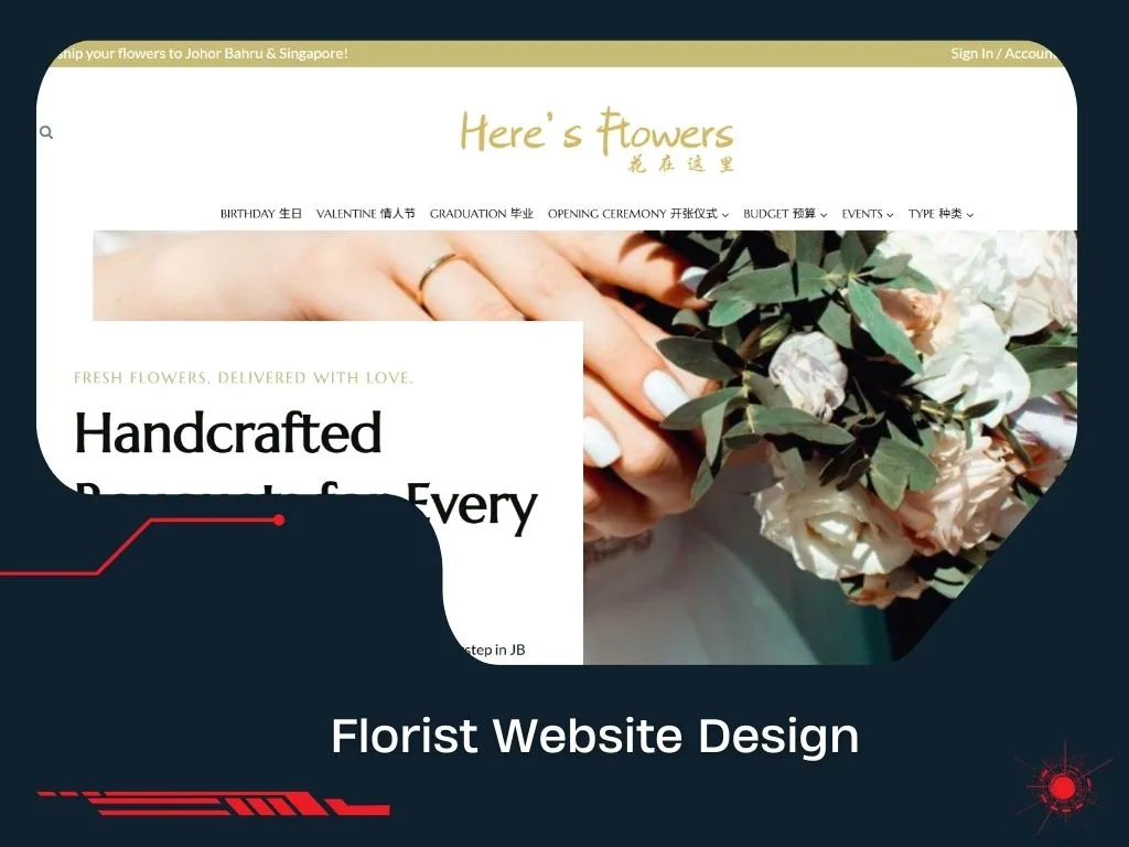Florist Website Design by Solbright Digital Services